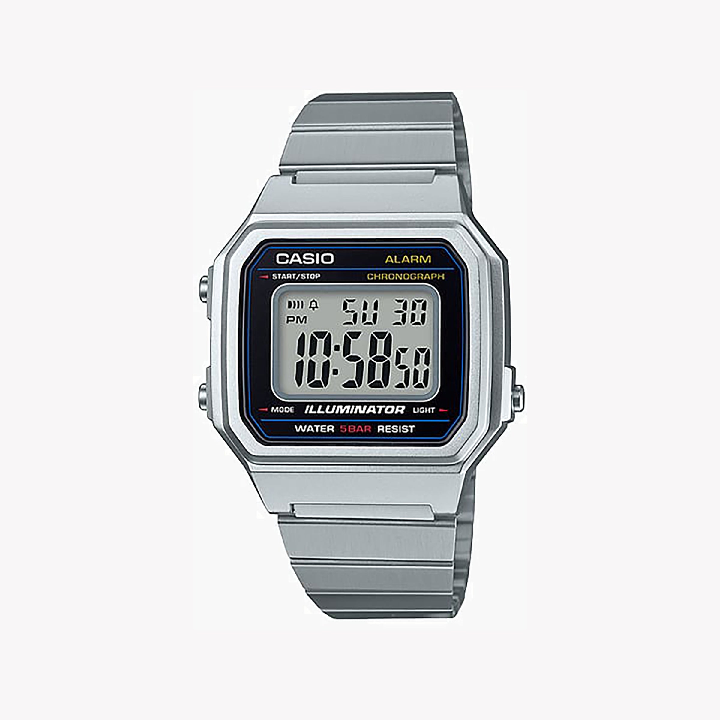 Men's Digital Watches for Orienteering-Casio Unisex Silver Resin & Stainless Steel Watch | B650WD-1ADF