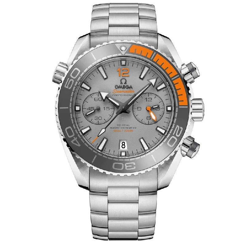Women's Chronograph Watches for Navigation Instruments-OMEGA Seamaster Planet Ocean 600M 45.5mm Grey Dial Automatic Chronograph Gents Watch 21590465199001