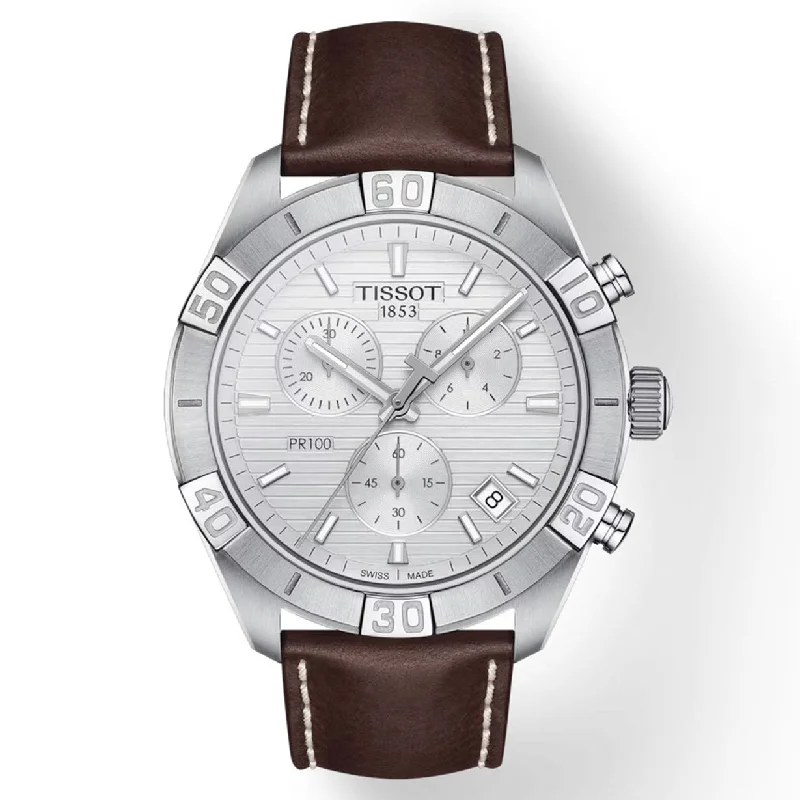 Women's Heritage Watches for Emergency Signaling-Tissot T-Classic Silver Dial Men 44mm