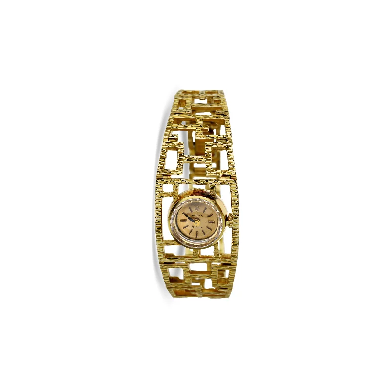 men's Rolex watches with guilloché dial -​Rolex Vintage Precision  - Gold Dial, 6in Yellow Gold