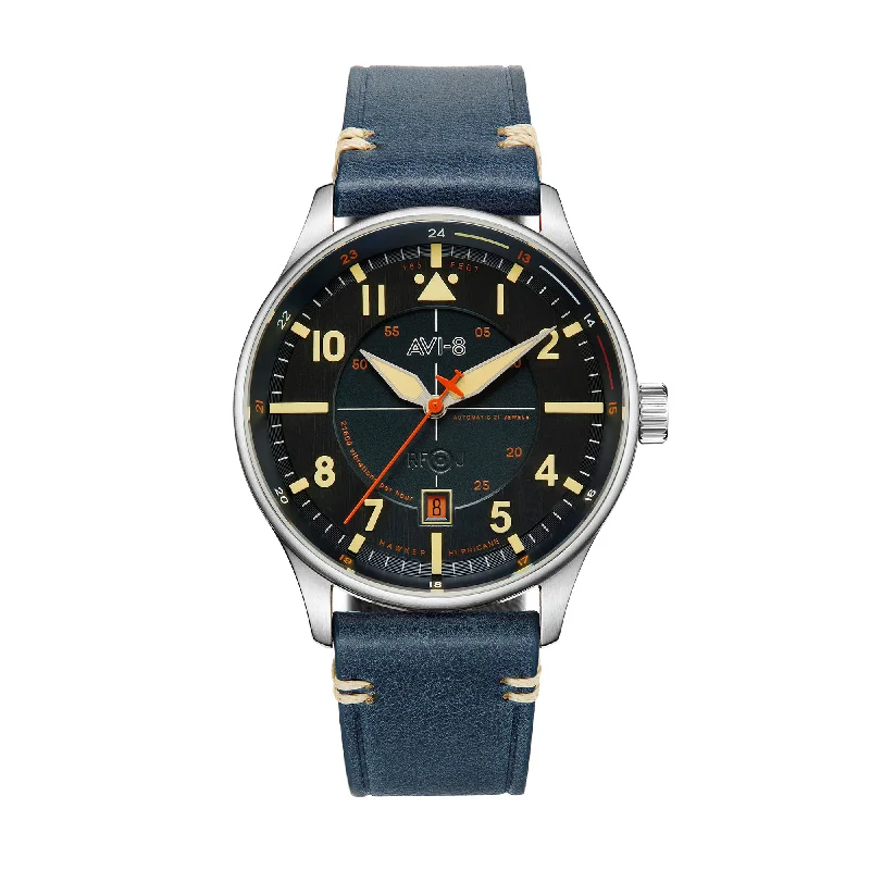 Men's Pilot Watches with Classic Design Inspiration-Hawker Hurricane Kent Automatic Sussex AV-4094-02