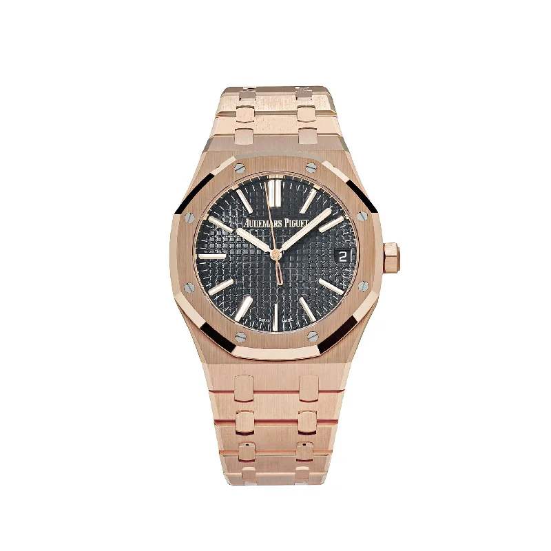 Men's Audemars Piguet Office Wear Style Watches-Audemars Piguet Royal Oak  15510OR.OO.1320OR.04 Rose Gold Black Dial (2024)
