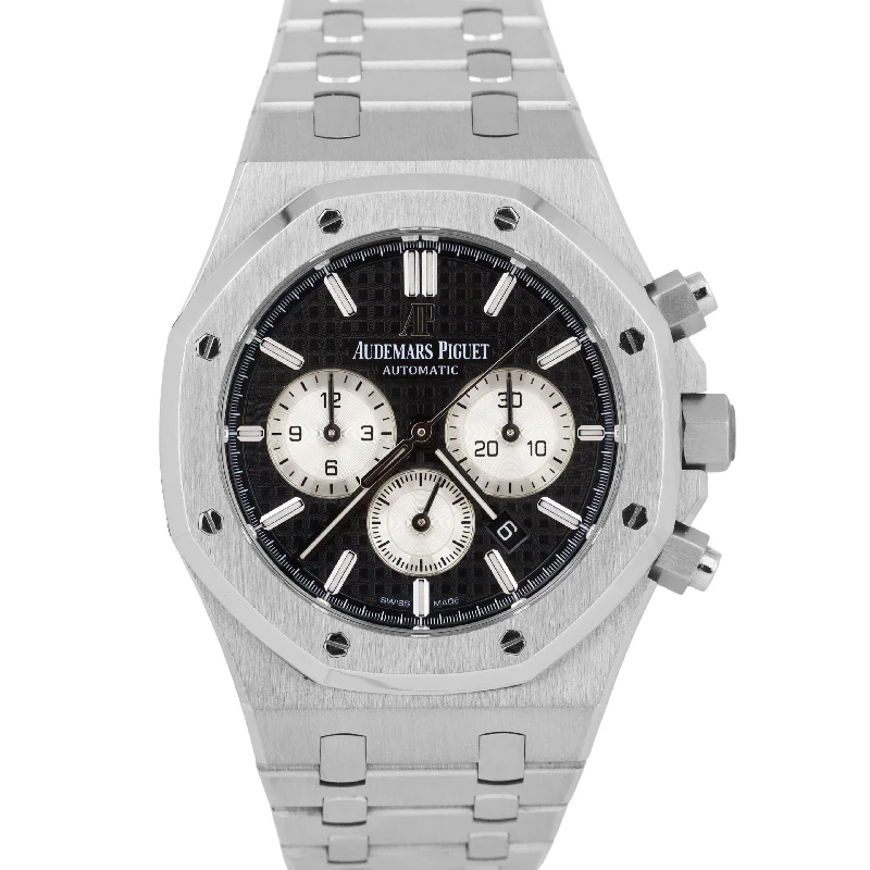 Audemars Piguet Occasional Style Watches for Women-MINT Audemars Piguet Royal Oak Chronograph BLACK 41mm Stainless Steel 26331ST