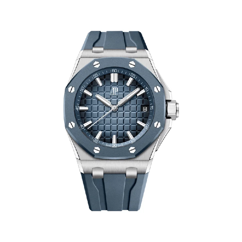 Men's Audemars Piguet Everyday Wear Style Watches-Audemars Piguet Royal Oak Offshore 15605SK.OO.A350CA.01 Steel Smoked Blue Dial
