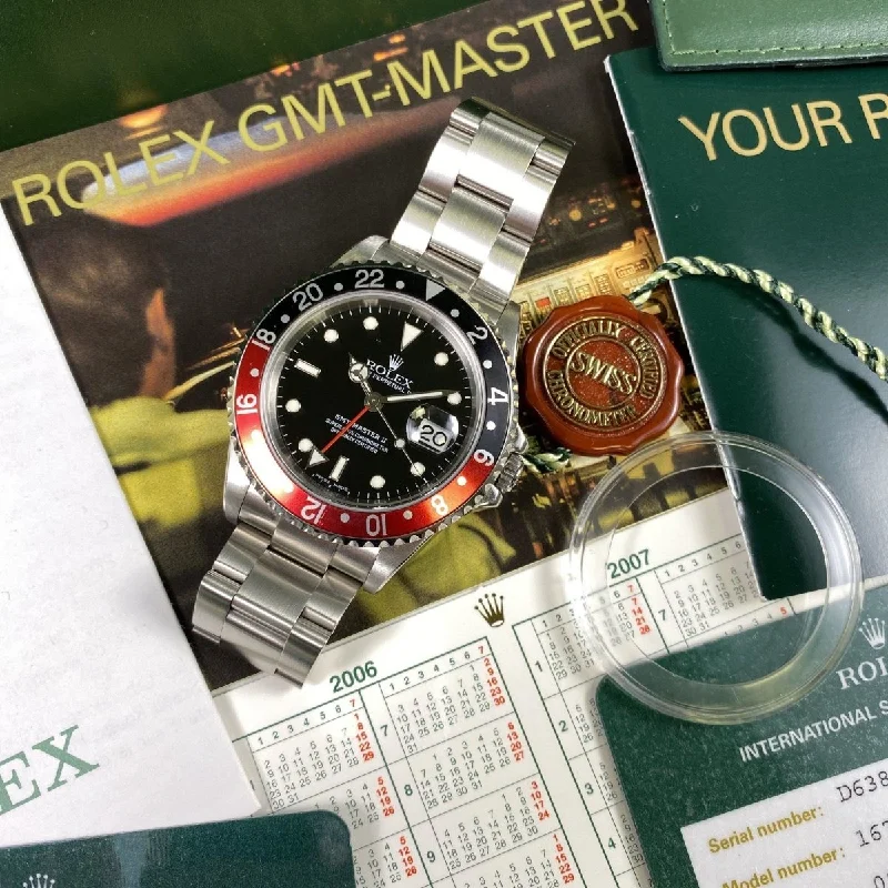 Women's Rolex Party Wear Watches-Rolex GMT Master II 16710 Coke (2006)