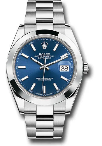 men's Rolex watches with luminous hands -​Rolex - Datejust II 41mm - Stainless Steel - Smooth Bezel - Oyster Bracelet