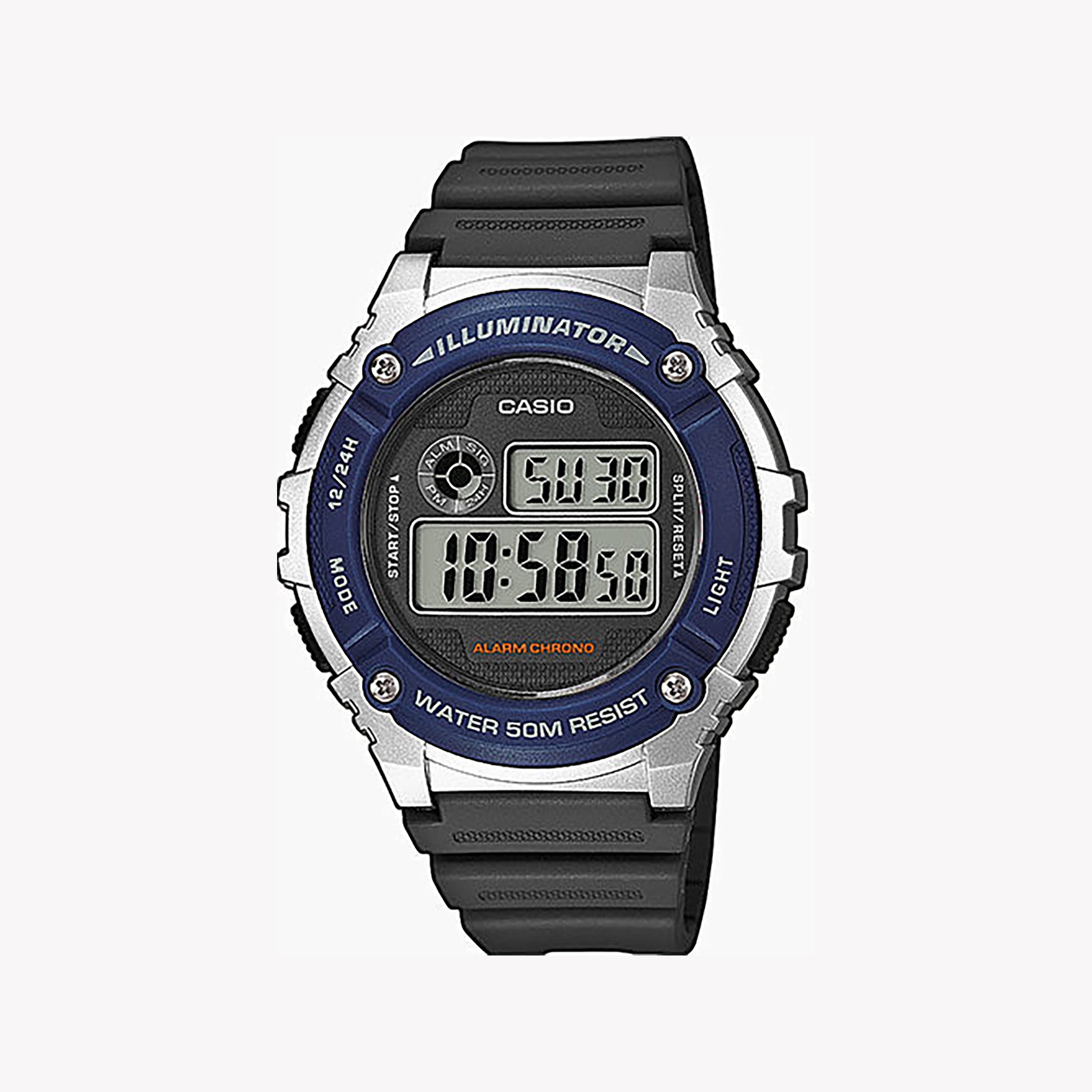 Men's Digital Watches for Special Occasions-CASIO W-216H-2AVDF SPORTY ADVENTURE - MEN'S DIGITAL WATCH WITH SILVER CASE & GRAY BAND