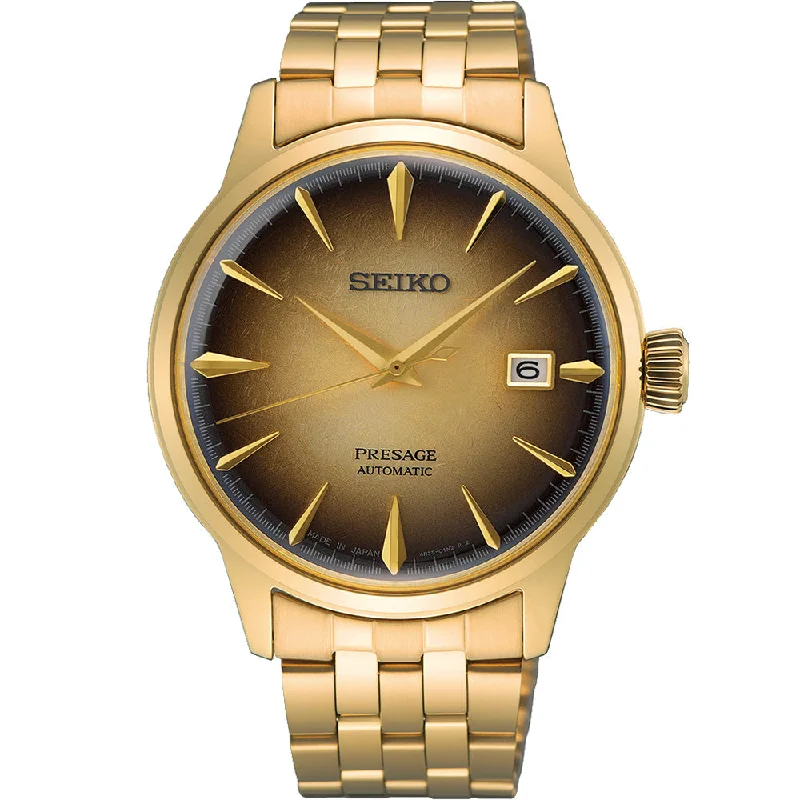 Men's Seiko Monogrammed Style Watches-Seiko Presage SRPK48J Cocktail Time 'Half & Half'