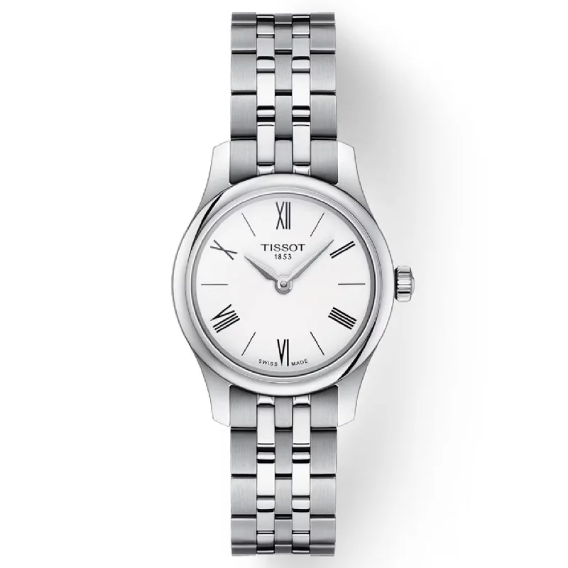 Women's Heritage Watches with Morse Code Feature-Tissot T-Classic White Dial Women 25mm