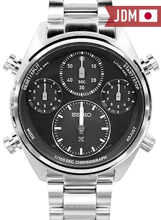 Men's Seiko Engagement Design Watches-Prospex Speedtimer Solar Chronograph Black Ref. SBER003
