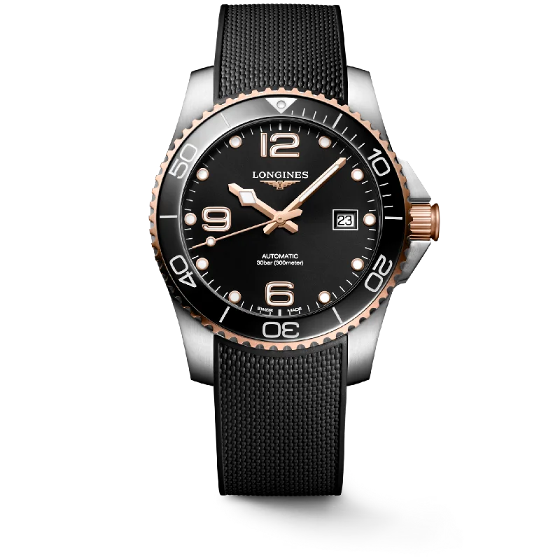 Women's Pilot Watches for Technological Innovation-Longines Hydroconquest Sunray Black Dial Men 41mm