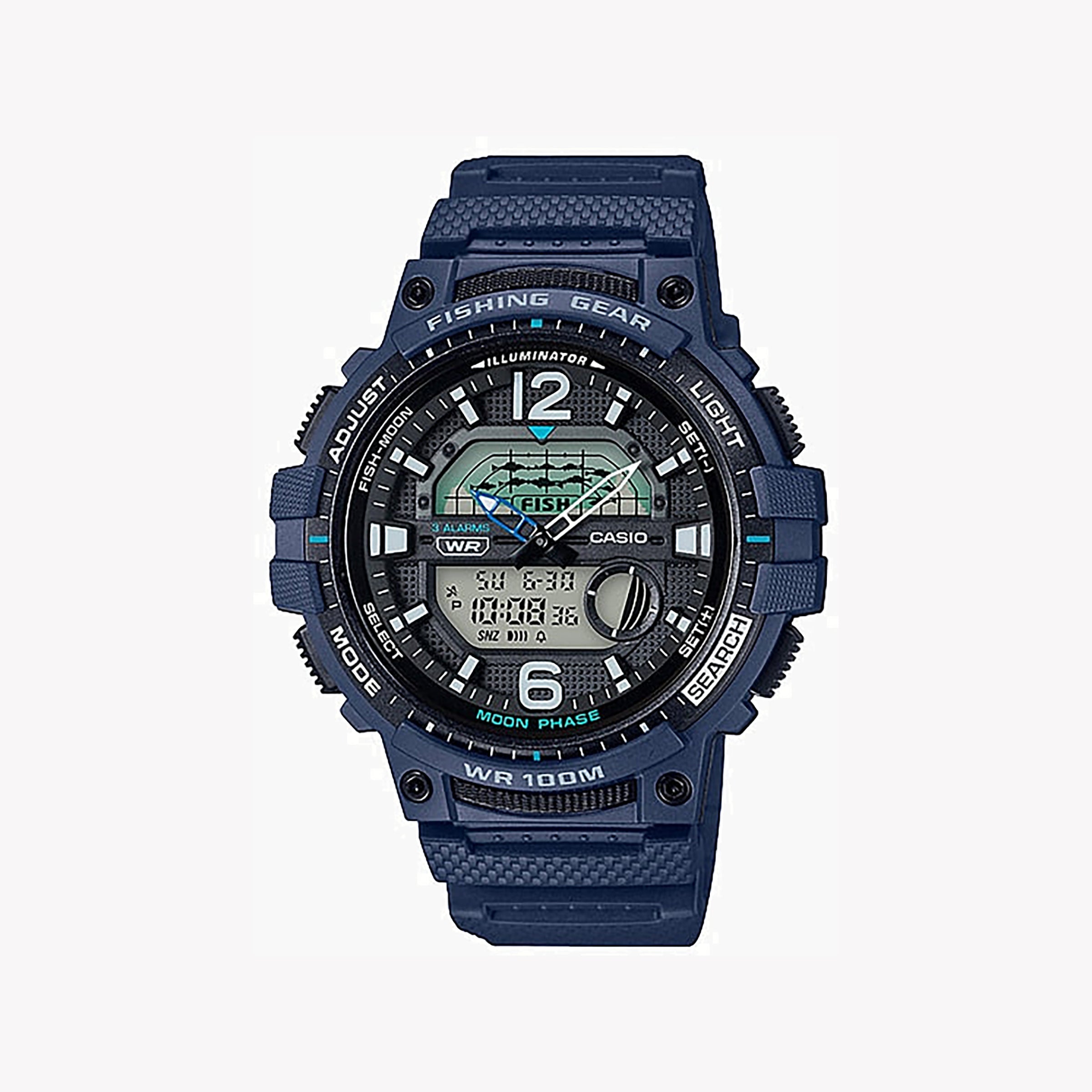 Men's Digital Watches for Mountain Climbing-CASIO WSC-1250H-2AVDF SPORTY ELEGANCE - MEN'S ADVENTURE-READY TIMEPIECE WITH FISHING FUNCTIONS