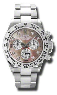 Dark mother of pearl dial white mother of pearl subdials 8 diamond hour markers