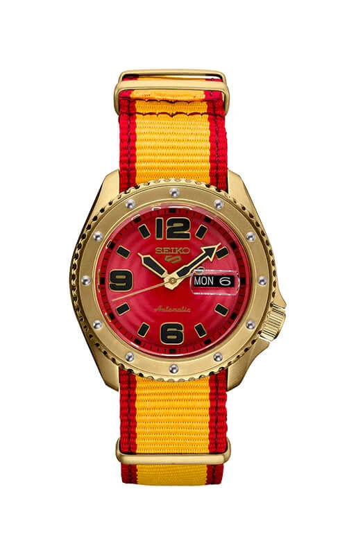 Men's Seiko Occasional Design Watches-SEIKO Day Date SEIKO 5 Street Fighter LTD (SRPF24K1F/SBSA084J)
