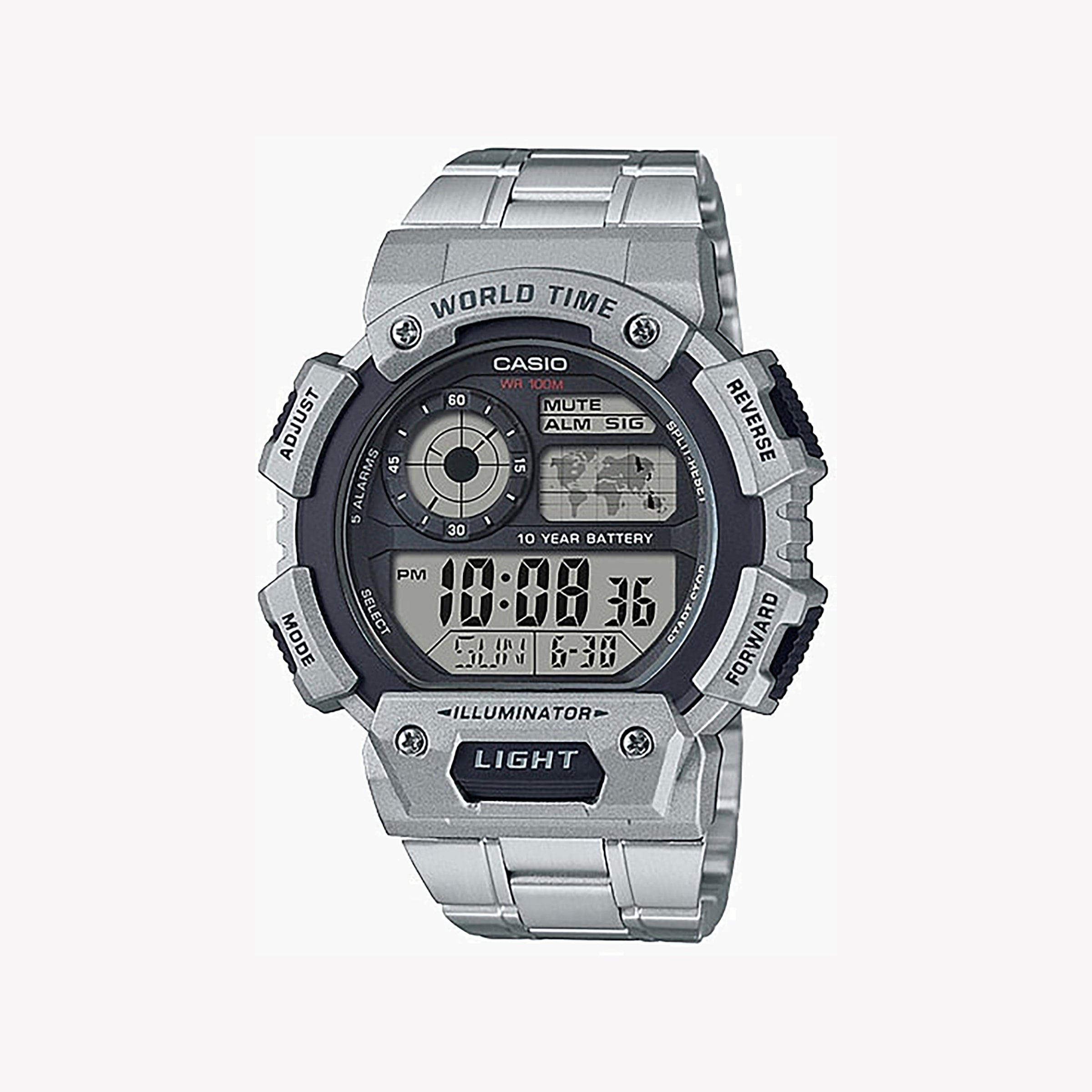 Men's Digital Watches with UV Sensor-CASIO AE-1400WHD-1AVDF ADVENTURE READY - STYLISH MEN'S DIGITAL WATCH WITH WATER RESISTANCE & LED BACKLIGHT