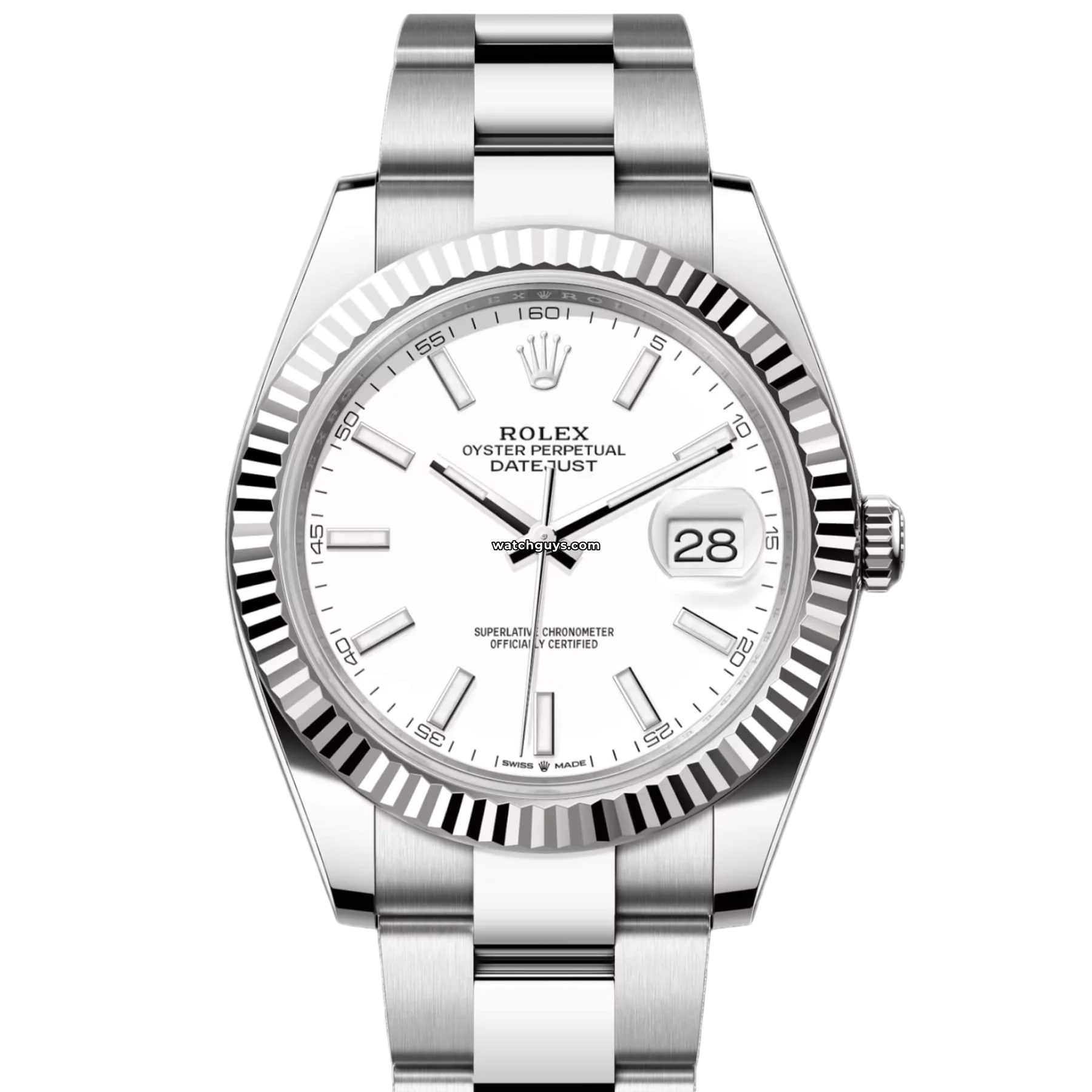 Women's Rolex Stylish Style Watches-Rolex Datejust 126334 White Oyster