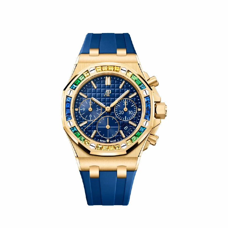 Men's Audemars Piguet Japanese Made Watches-Audemars Piguet Royal Oak Offshore 26236BA.YY.D346CA.01 Yellow Gold Sapphire Dial (2023)