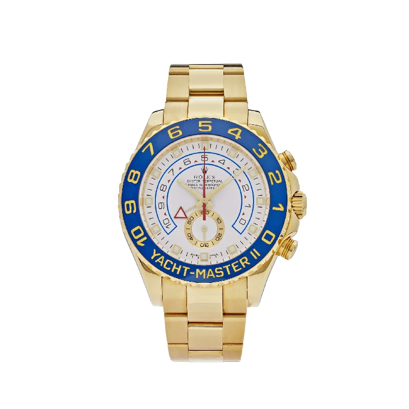 Top waterproof Rolex men's watches for diving enthusiasts -Rolex Yacht-Master II 116688 Yellow Gold White Dial (2017)