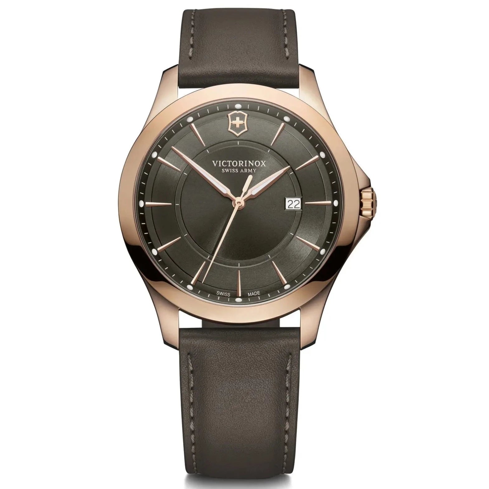 Men's Eco-Drive Dress Watches for Energy Efficiency-Victorinox Swiss Army Alliance Men's Grey Watch 241908