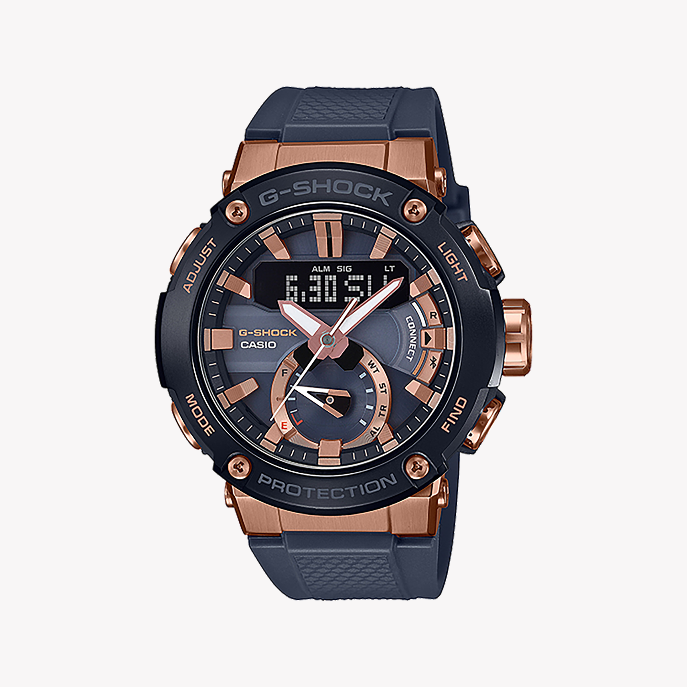 Men's Digital Watches with Luxury Materials-CASIO G-SHOCK GST-B200G-2ADR - BOLD ELEGANCE MEN'S WATCH WITH ROSE GOLD & BLACk RESIN BAND