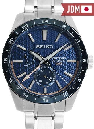Men's Seiko Winter Watches-Presage Sharp Edged GMT “Aitetsu” Ref. SARF001