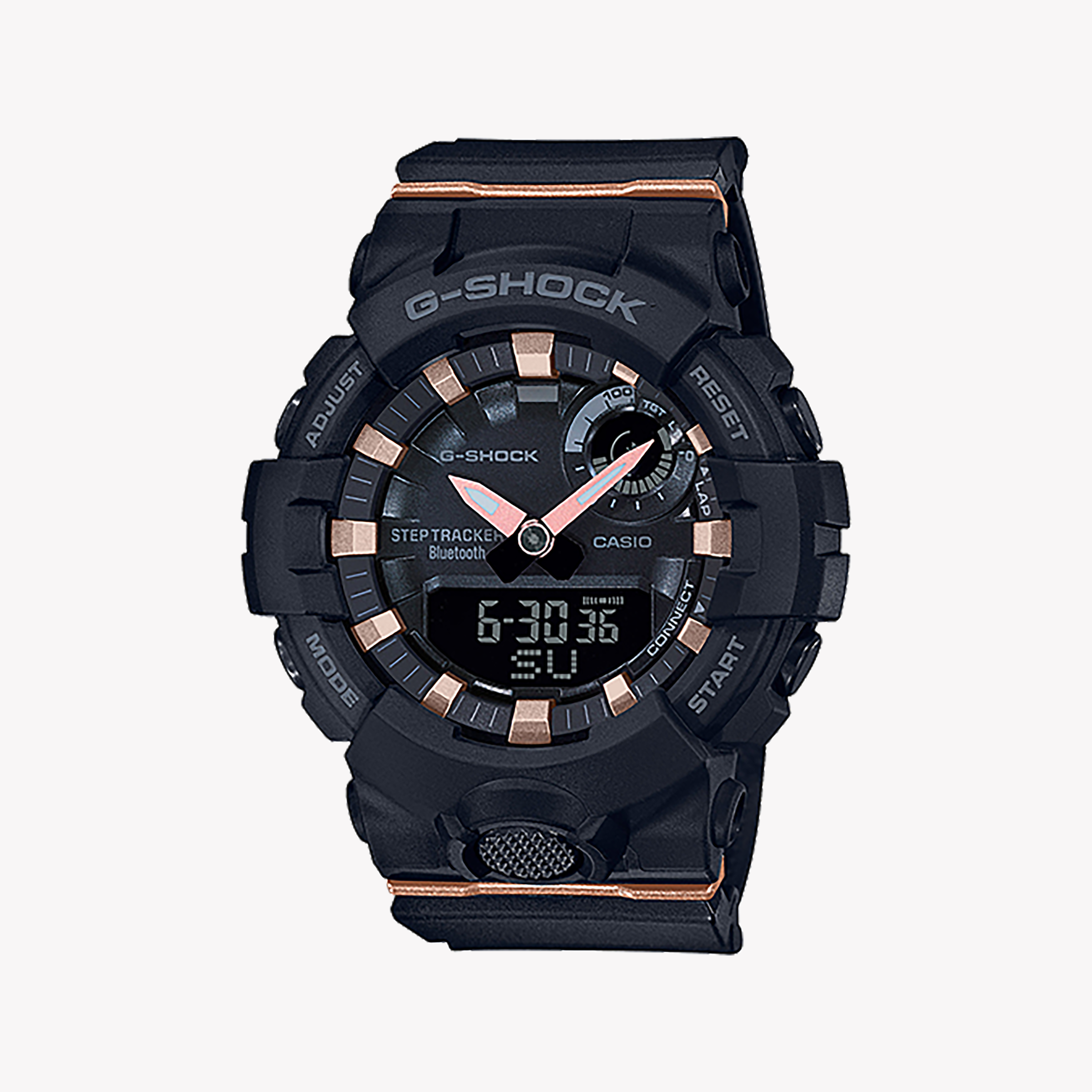 Men's Digital Watches with Dual Time Zones-CASIO G-SHOCK GMA-B800-1ADR STYLISH STRONGHOLD - WOMEN'S COMPACT TIMEPIECE WITH BLACK RESIN BAND