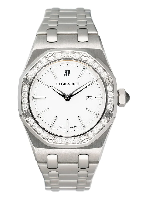 Men's Audemars Piguet Minimalist Design Watches-Audemars Piguet 67601ST Diamond White Dial Steel Ladies Watch