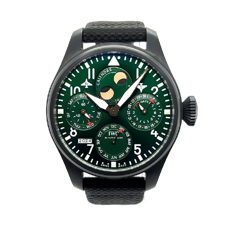 Women's Pilot Watches for Temperature Monitoring-IWC Big Pilot’s Watch Perpetual Calendar Edition Racing Green IW503005 – Certified Pre-Owned