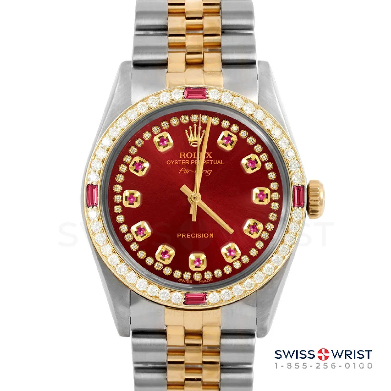 Best Rolex men's watches under $5000 for luxury collectors -Rolex Air King 34mm | 5500-TT-RED-STRR-4RBY-JBL