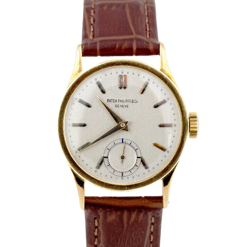 Women's Patek Philippe Date Night Design Watches-VINTAGE Patek Philippe Calatrava 18K Yellow Gold 32mm Mechanical Watch 2545J