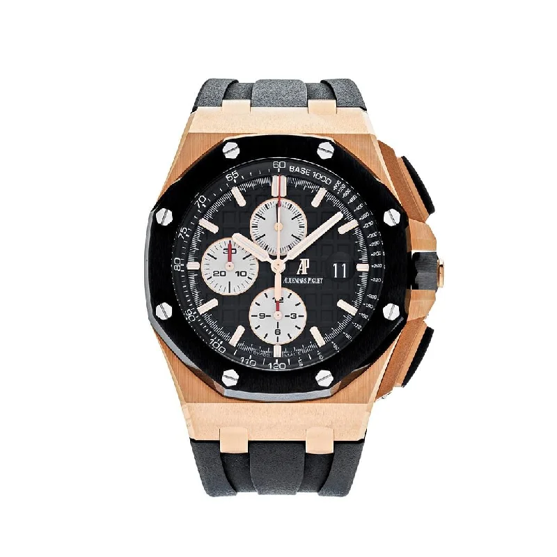 Men's Audemars Piguet Round Case Watches-Audemars Piguet Royal Oak Offshore 26400RO.OO.A002CA.01 Chronograph Rose Gold Black Dial (2012)