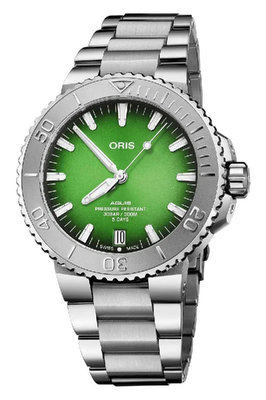 Men's Minimalist Design Dress Watches for Understated Chic-Oris Aquis Payoon Limited Edition 01 400 7763 4117-Set