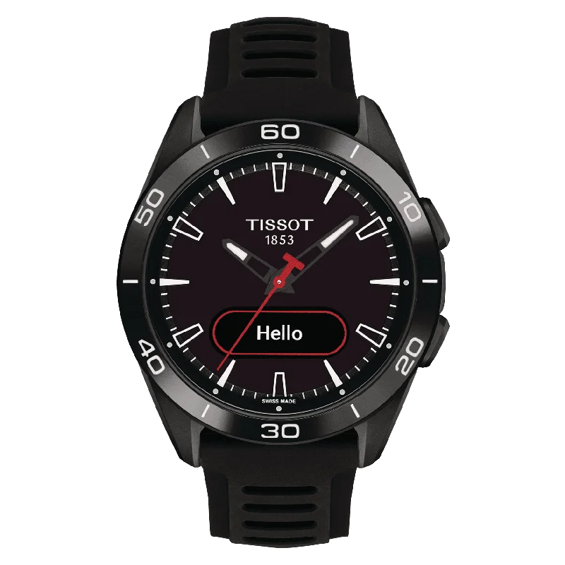 Women's Heritage Watches with Luxury Materials-Tissot T-Touch Connect Sport Black Dial Men 43.75mm