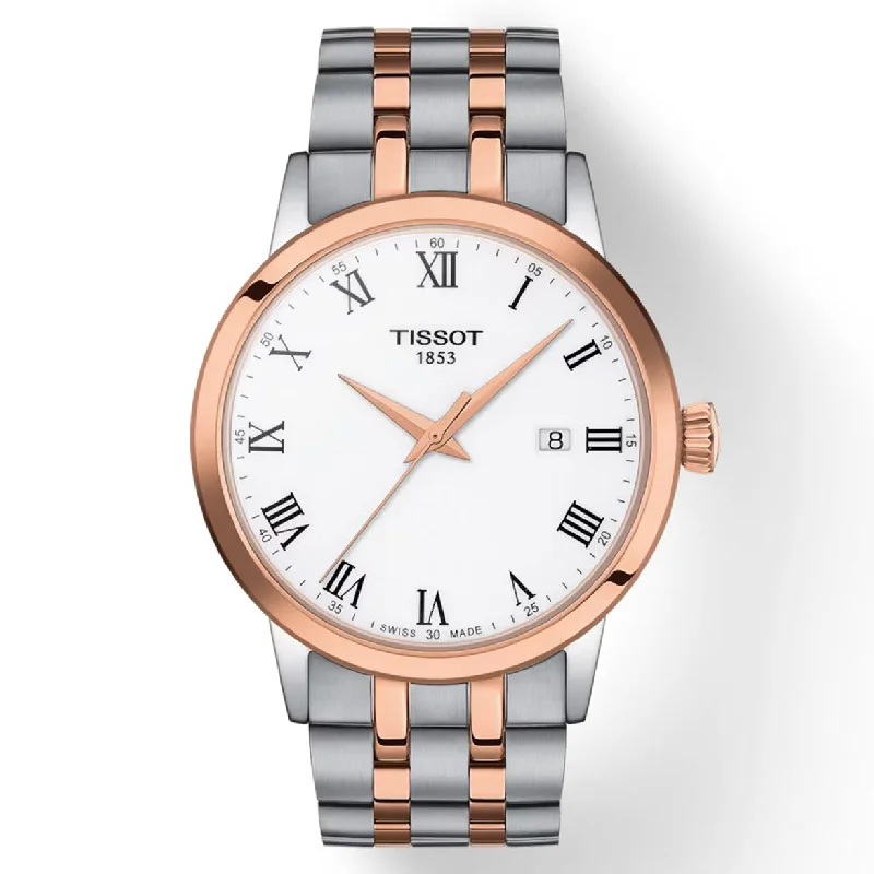 Women's Heritage Watches with Radio Frequency-Tissot T-Classic White Dial Men 42mm