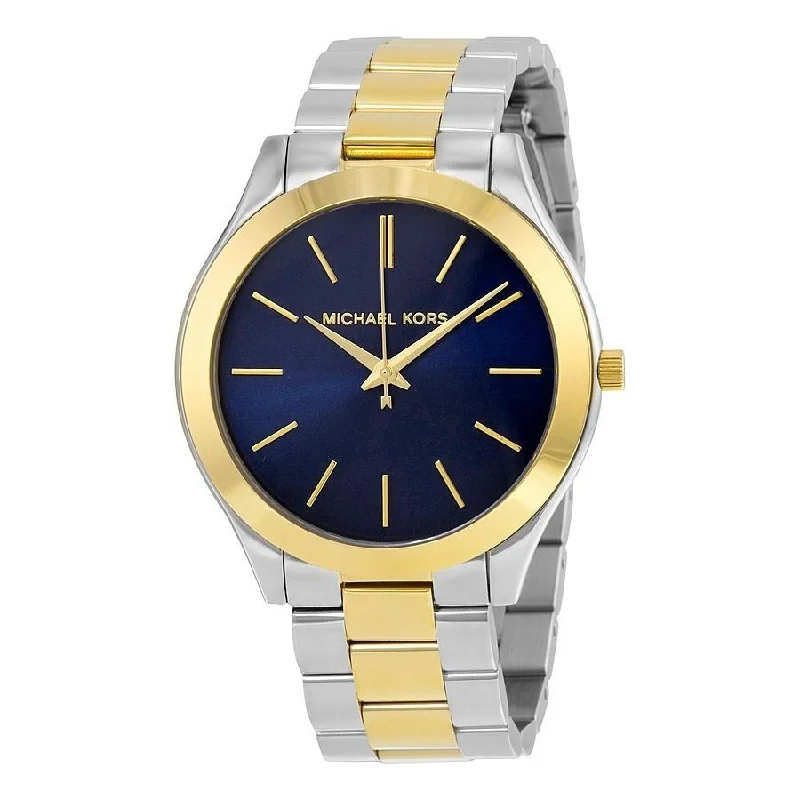 Women's Chronograph Watches with Barometer Calibration-Michael Kors Women's MK3479 Slim Runway Two-Tone Stainless Steel Watch