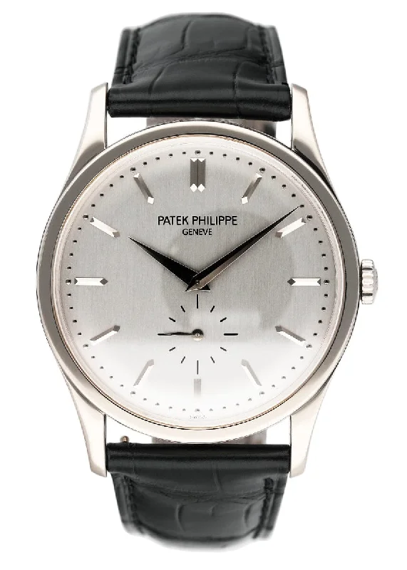 Men's Patek Philippe Watches for Travelers-Patek Philippe Calatrava 5196G 18K White Gold Mens Watch