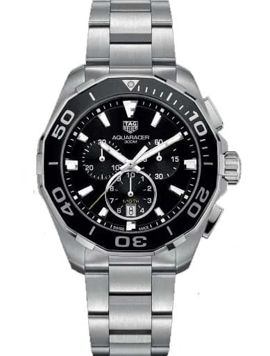 Men's Chronograph Watches for Law Enforcement-Tag Heuer Aquaracer Chronograph Black Dial Men'S Watch Cay111A.Ba0927