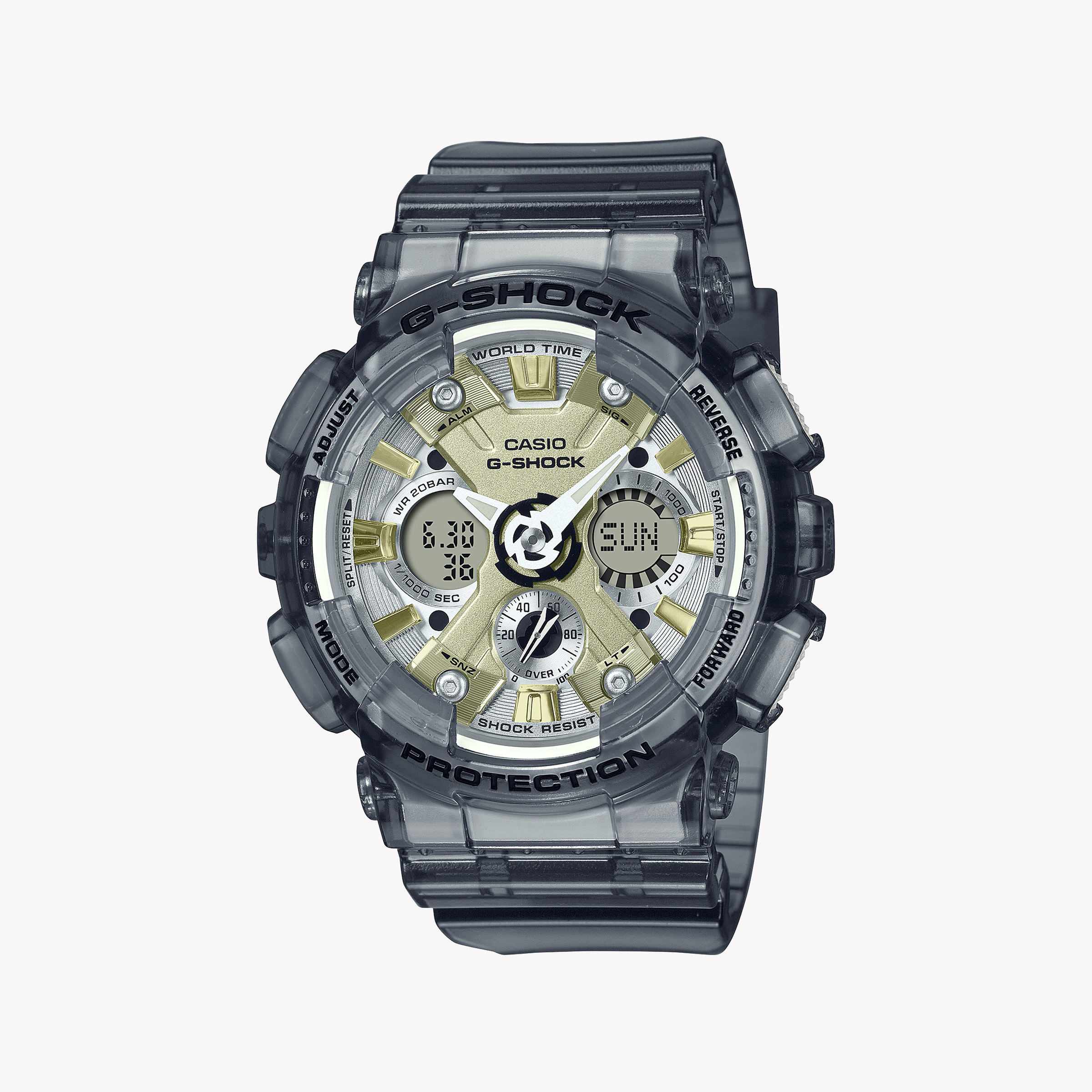 Men's Digital Watches for Humidity Monitoring-G-SHOCK Men's Gray Resin Watch, Sporty Design | GMA-S120GS-8ADR
