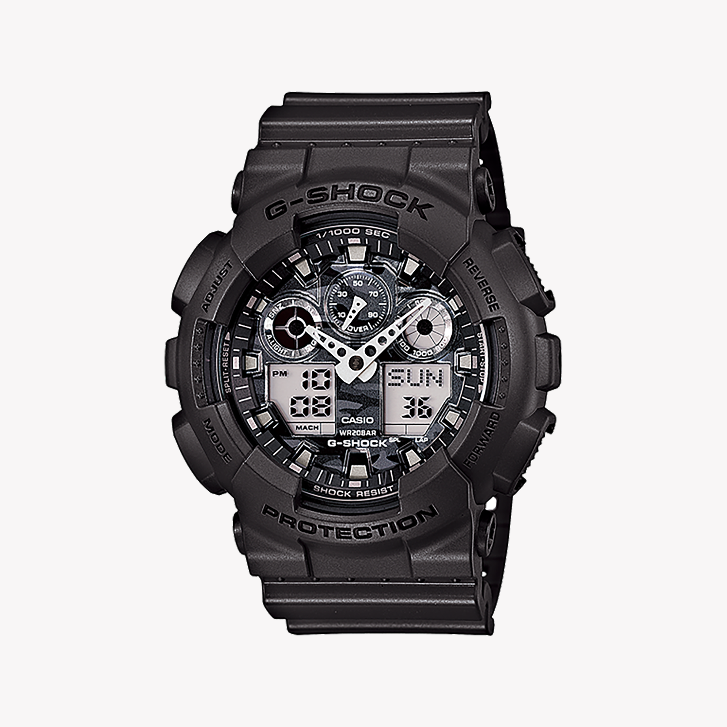 Men's Digital Watches with Advanced Navigation-CASIO G-SHOCK GA-100CF-8A SPORTY EDGE - RUGGED BROWN CAMO MEN'S WATCH