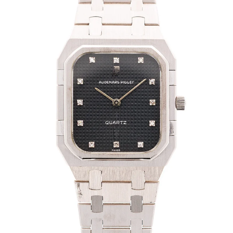 Men's Audemars Piguet Asian Made Style Watches-Audemars Piguet White Gold Royal Oak Watch Ref. 6005