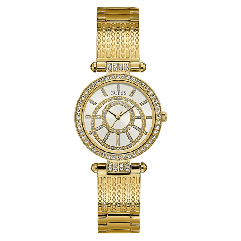 Women's Pilot Watches for Special Occasions-Guess Muse Silver Dial Women 32mm