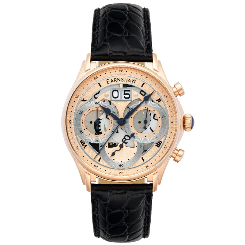 Men's British Made Design Dress Watches for Heritage Brands-Thomas Earnshaw Nasmyth Grande Date Chronograph Watch ES-8260-05