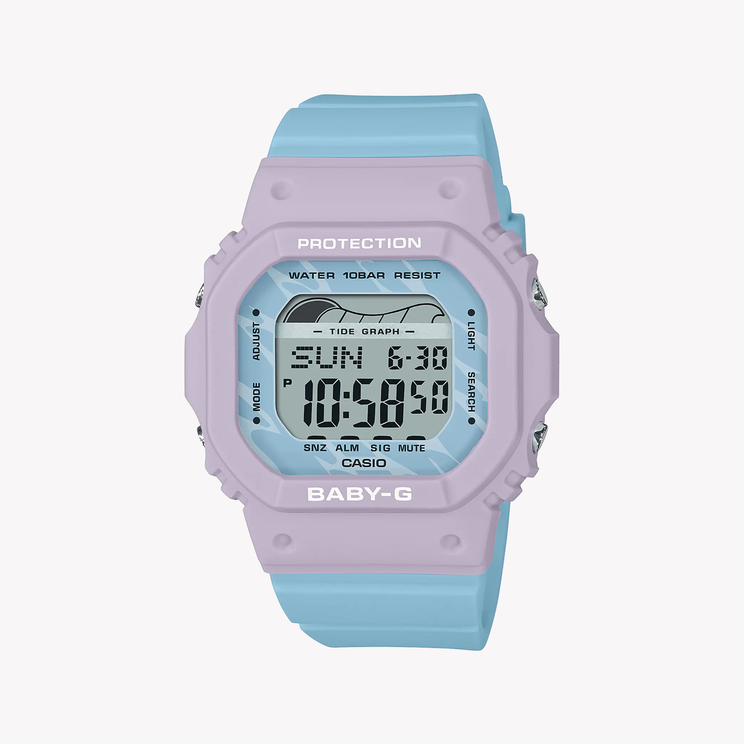 Men's Digital Watches for Pilots-CASIO BABY-G BLX-565-2DR WAVES FUSION - SPORTY STYLE MEETS OCEAN ADVENTURE