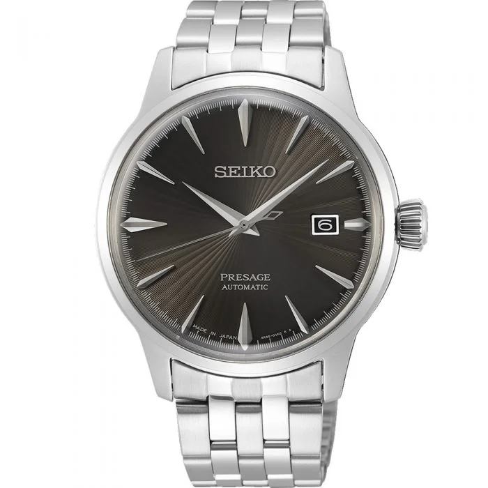 Men's Seiko Oval Case Style Watches-Seiko Presage SRPE17J "Espresso Martini" Cocktail Time