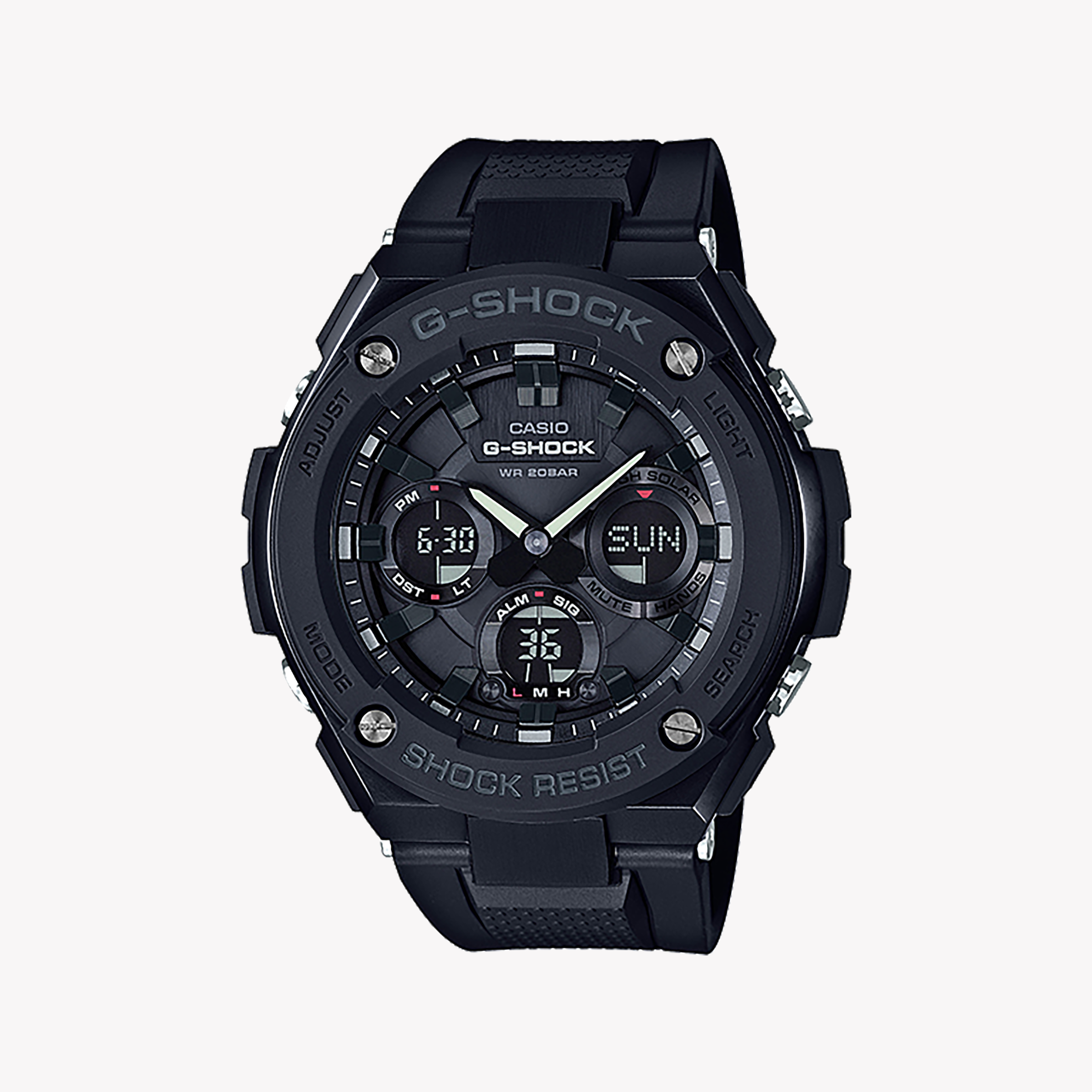 Men's Digital Watches for Workouts-G-SHOCK Men's Black Stainless Steel Watch, Resin Band | GST-S100G-1BDR