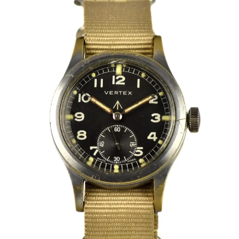 Men's Military Watches for Secure Communication-Vertex WWW - A Dirty Dozen Military Issued Wrist Watch - c.1945 - Calibre 59 Movement