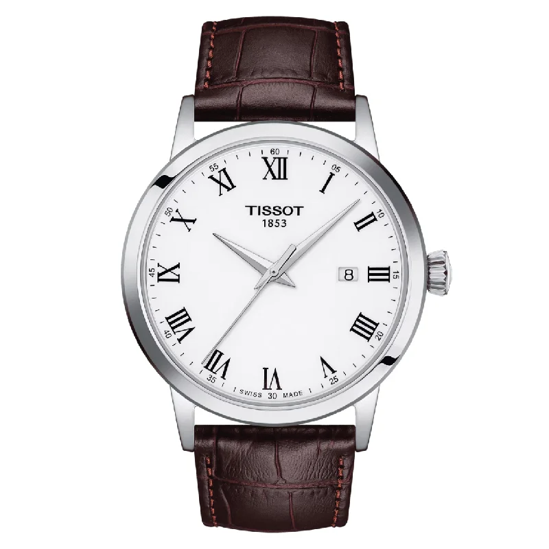 Women's Heritage Watches for Collectors-Tissot T-Classic White Dial Men 42mm