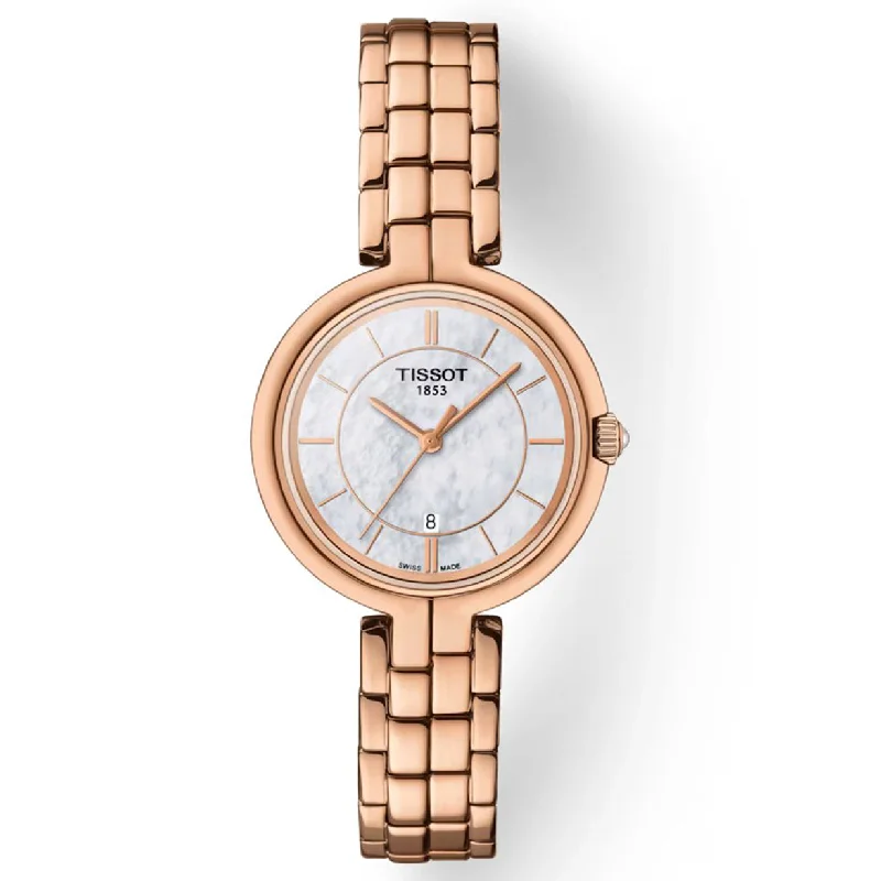 Women's Heritage Watches for Adventure Seekers-Tissot T-Lady White Mother-Of-Pearl Dial Women 30mm