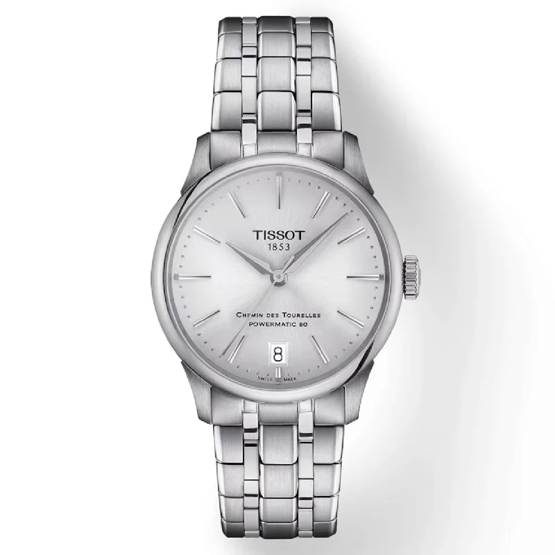 Women's Heritage Watches with Laser Engraving-Tissot T-Classic Silver Dial Women 34mm
