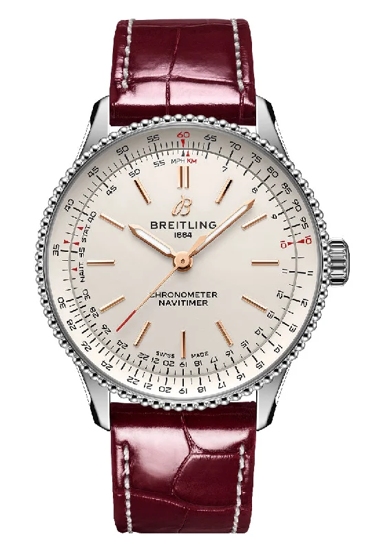 Men's Hand-Wound Design Dress Watches for Traditional Craftsmanship-Breitling Navitimer Automatic 36 A17327211G1P1